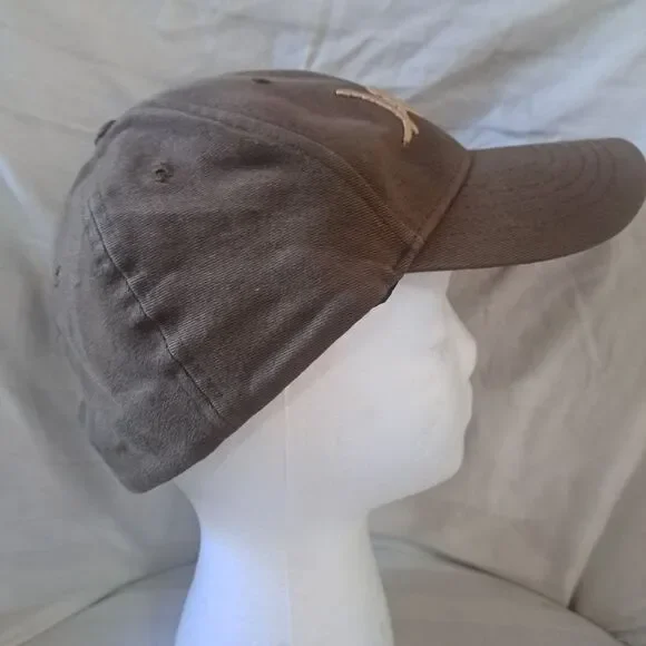 Aeropostale A87 Fitted Brown Hat Baseball Cap L XL Beige Khaki Embroidered LOGO - Picture 8 of 16
